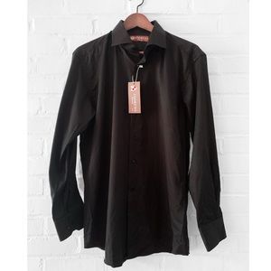 Andrews Ties Black Button Down Dress Shirt